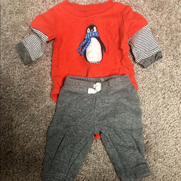 carter's penguin outfit